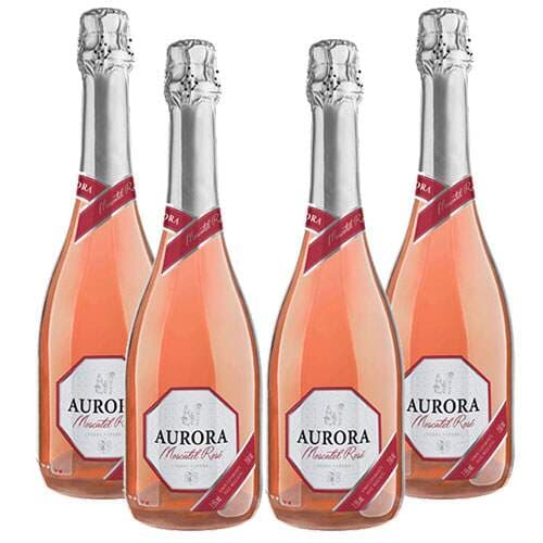 4 Espumantes Aurora Moscatel Rose 750ml