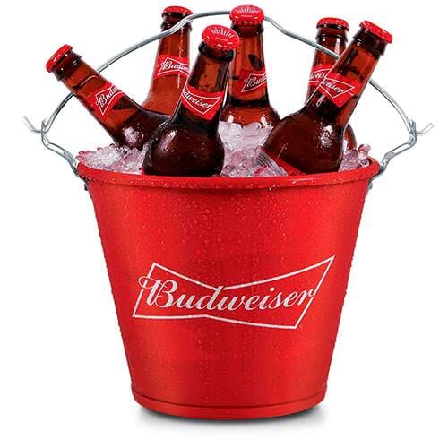 Balde para Cerveja em Alumínio 5L Budweiser - Alumiart Falcão