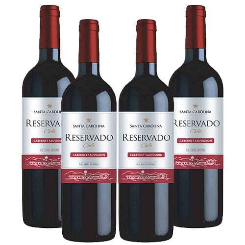 4 Vinhos Santa Carolina Reservado Cabernet Sauvignon 750ml