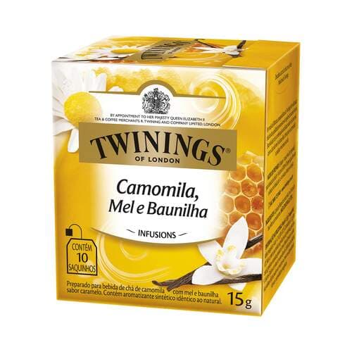 Caixa de Chá Camomila Mel e Baunilha 10 Sachês - Twinings